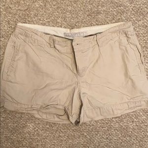 Tan size 8 dress shorts
